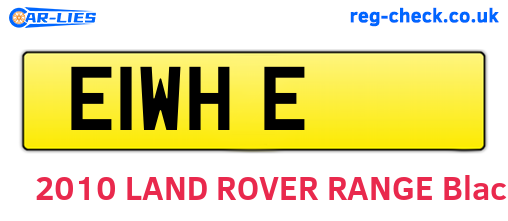 E1WHE are the vehicle registration plates.