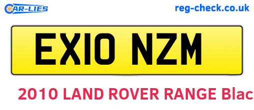 EX10NZM are the vehicle registration plates.