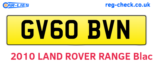 GV60BVN are the vehicle registration plates.