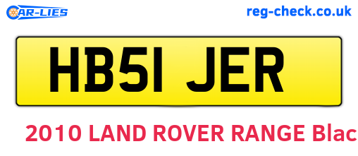 HB51JER are the vehicle registration plates.
