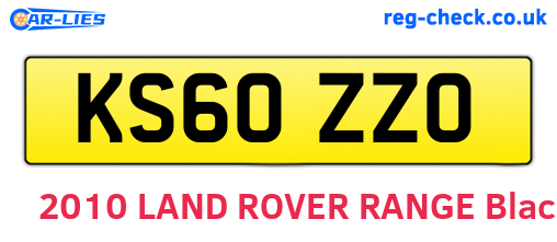 KS60ZZO are the vehicle registration plates.