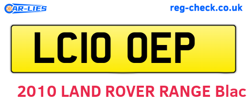 LC10OEP are the vehicle registration plates.