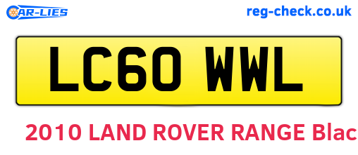 LC60WWL are the vehicle registration plates.