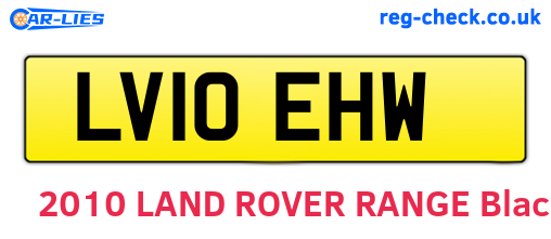 LV10EHW are the vehicle registration plates.