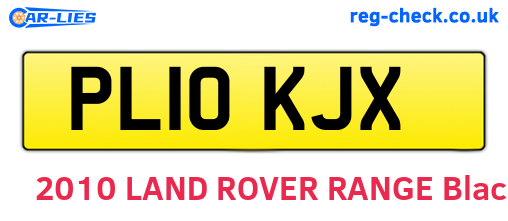 PL10KJX are the vehicle registration plates.