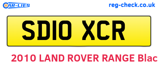 SD10XCR are the vehicle registration plates.