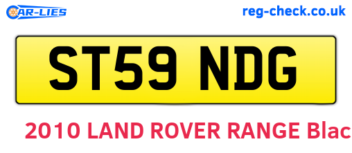 ST59NDG are the vehicle registration plates.
