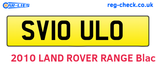 SV10ULO are the vehicle registration plates.
