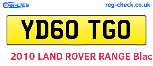 YD60TGO are the vehicle registration plates.