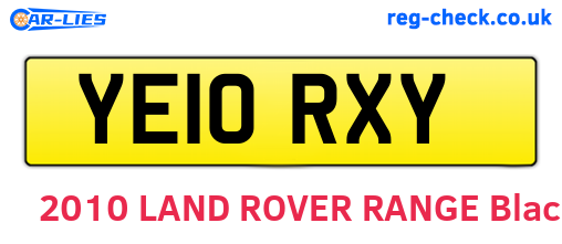 YE10RXY are the vehicle registration plates.