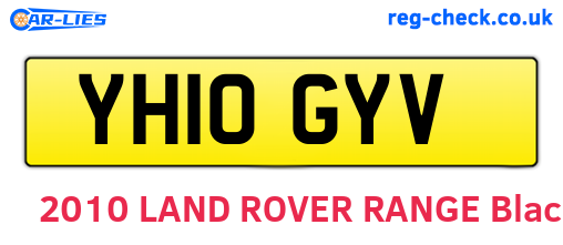 YH10GYV are the vehicle registration plates.