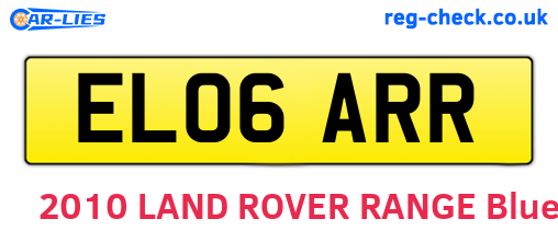 EL06ARR are the vehicle registration plates.