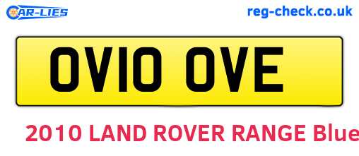 OV10OVE are the vehicle registration plates.