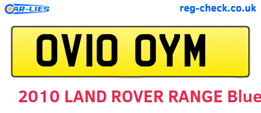 OV10OYM are the vehicle registration plates.