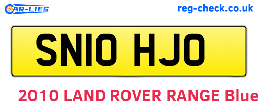 SN10HJO are the vehicle registration plates.