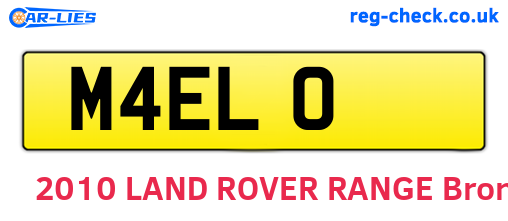 M4ELO are the vehicle registration plates.