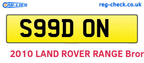 S99DON are the vehicle registration plates.