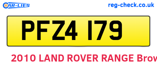 PFZ4179 are the vehicle registration plates.