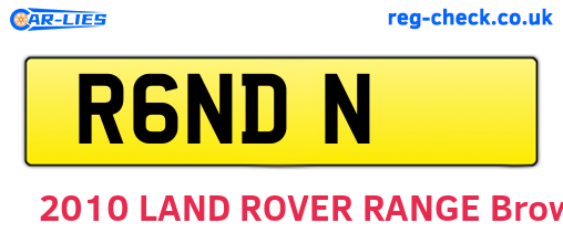 R6NDN are the vehicle registration plates.