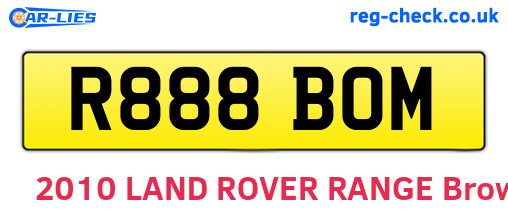 R888BOM are the vehicle registration plates.