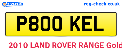 P800KEL are the vehicle registration plates.
