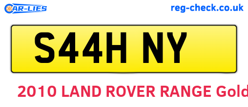 S44HNY are the vehicle registration plates.