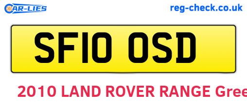 SF10OSD are the vehicle registration plates.
