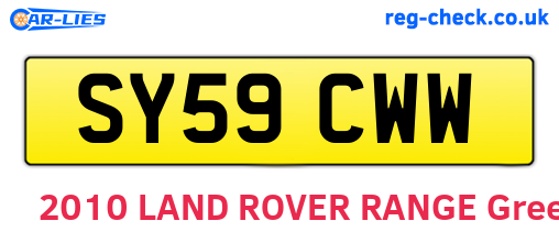 SY59CWW are the vehicle registration plates.