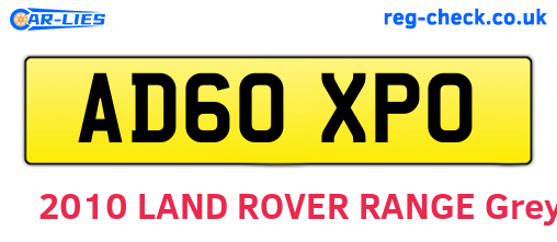AD60XPO are the vehicle registration plates.