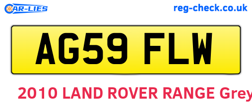 AG59FLW are the vehicle registration plates.