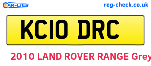 KC10DRC are the vehicle registration plates.