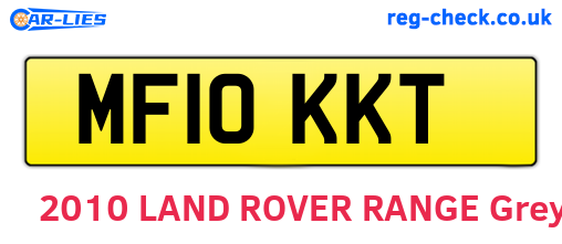MF10KKT are the vehicle registration plates.