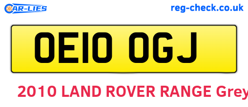 OE10OGJ are the vehicle registration plates.