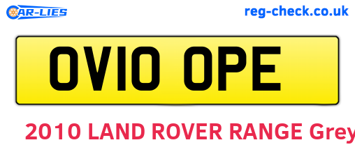 OV10OPE are the vehicle registration plates.