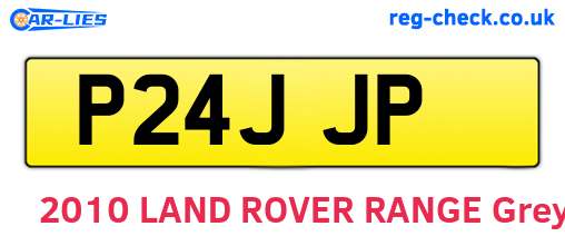 P24JJP are the vehicle registration plates.