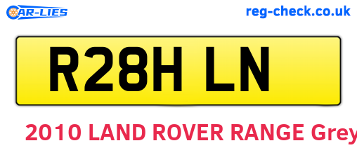 R28HLN are the vehicle registration plates.