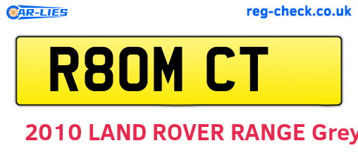 R80MCT are the vehicle registration plates.