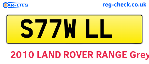 S77WLL are the vehicle registration plates.