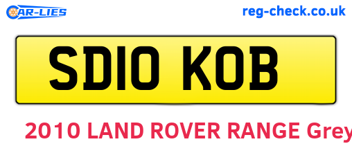 SD10KOB are the vehicle registration plates.