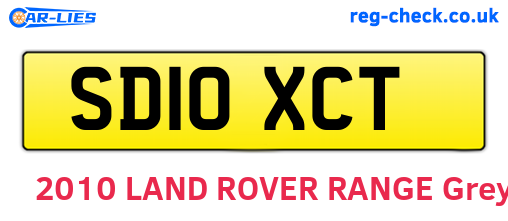 SD10XCT are the vehicle registration plates.