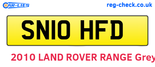 SN10HFD are the vehicle registration plates.