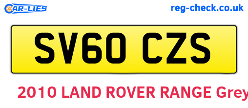 SV60CZS are the vehicle registration plates.