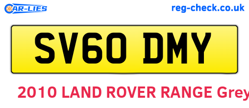 SV60DMY are the vehicle registration plates.