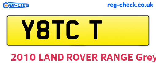 Y8TCT are the vehicle registration plates.