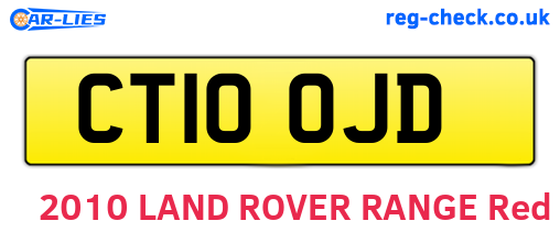 CT10OJD are the vehicle registration plates.