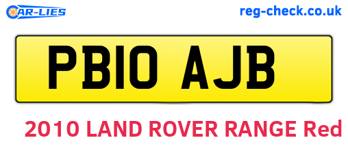 PB10AJB are the vehicle registration plates.