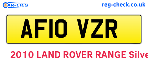 AF10VZR are the vehicle registration plates.