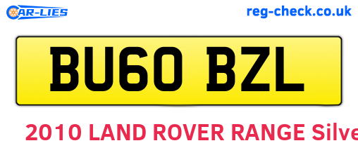 BU60BZL are the vehicle registration plates.