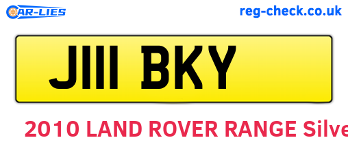 J111BKY are the vehicle registration plates.