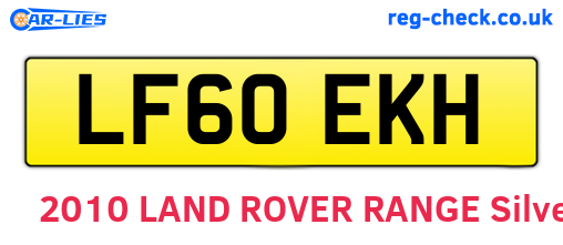 LF60EKH are the vehicle registration plates.